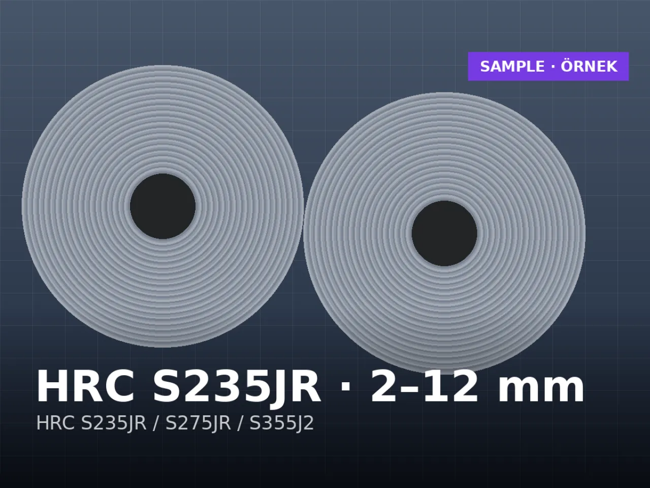 Sıcak haddelenmiş rulo S235JR / S355J2, 2–12 mm