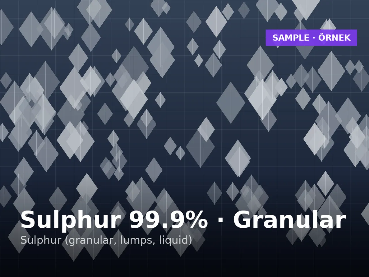 Granular sulphur 99.9% — bulk