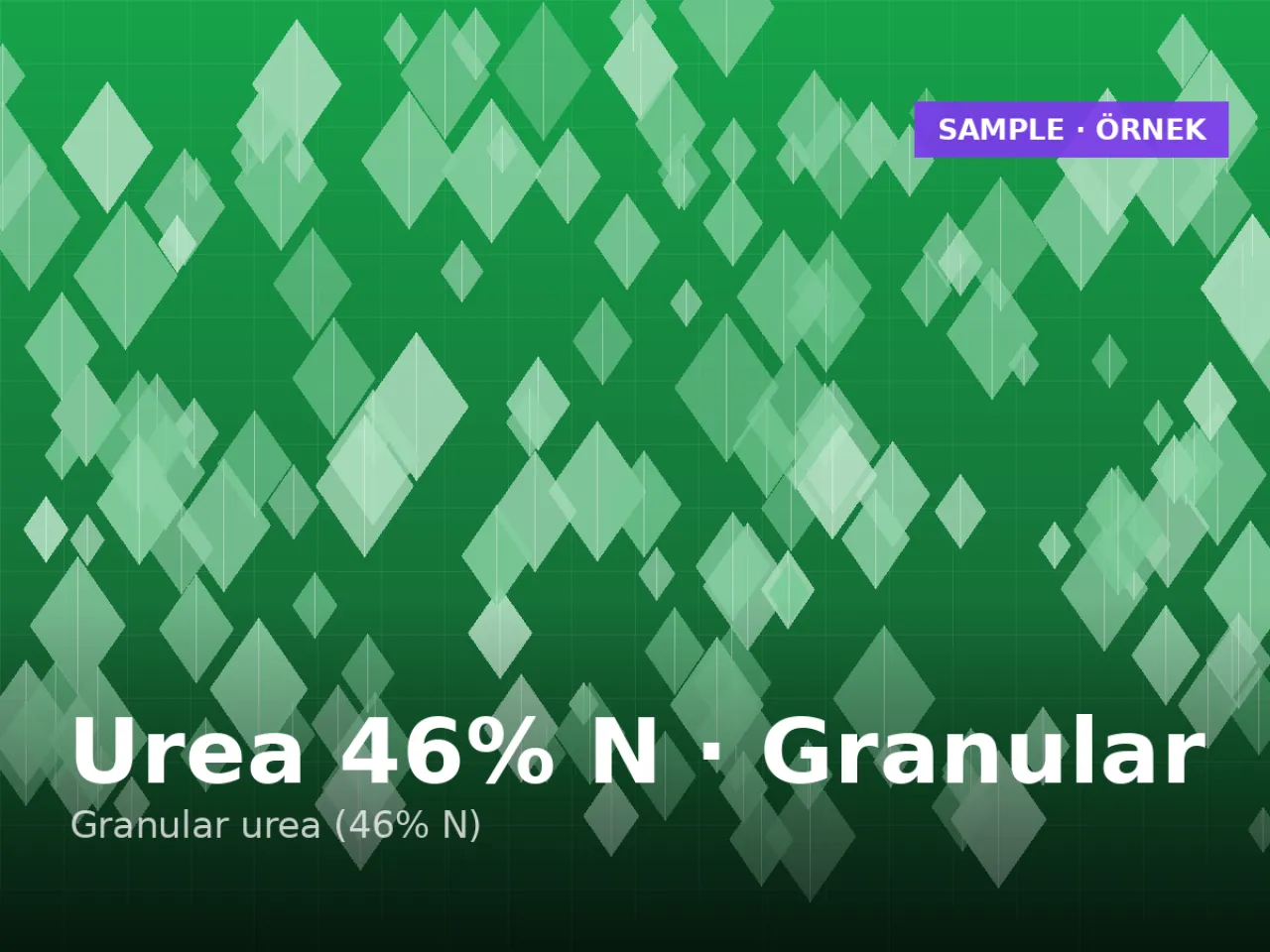 Granular urea 46% N — bulk or big bags