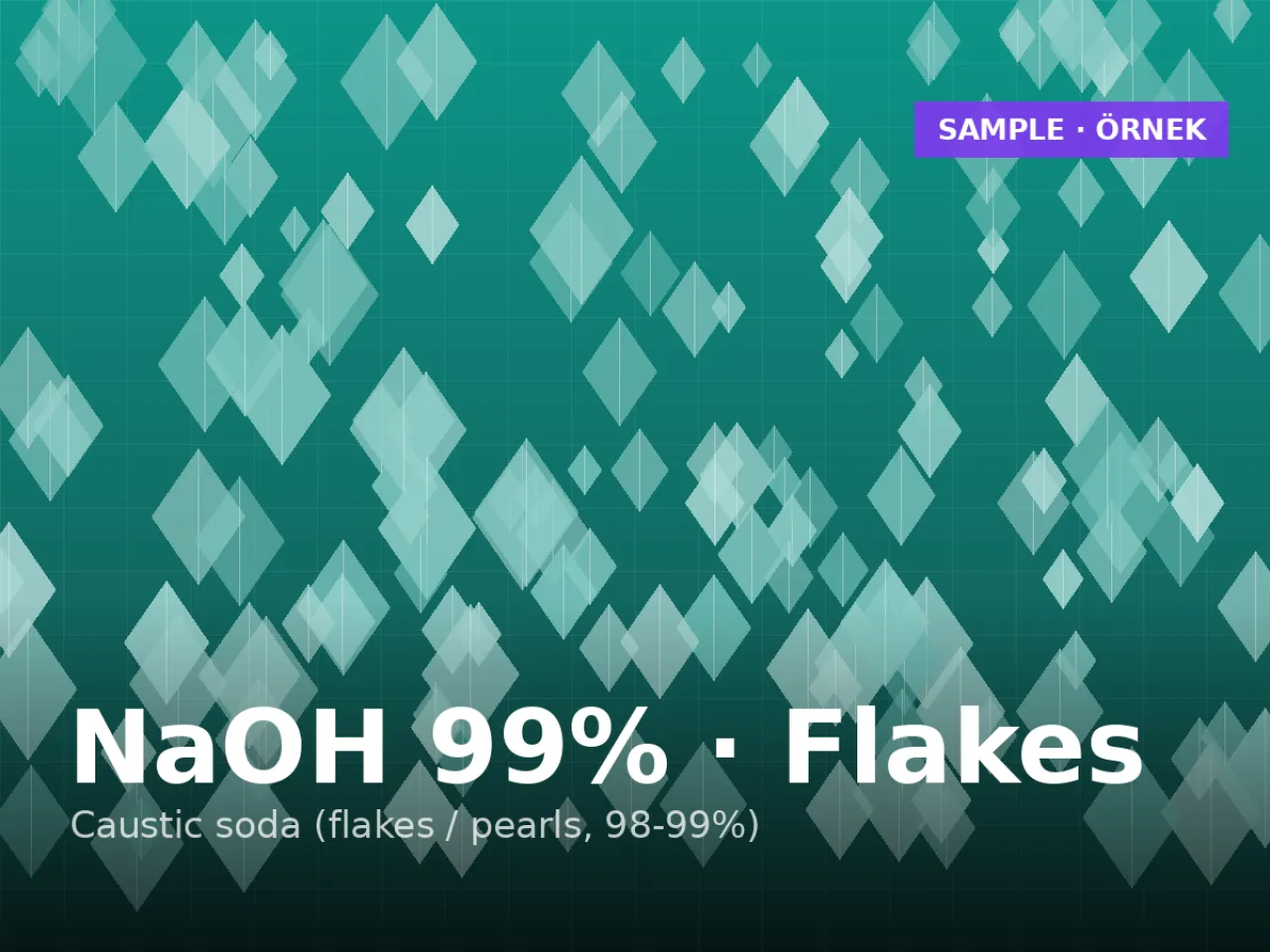 Caustic soda flakes 99% — 25 kg bags