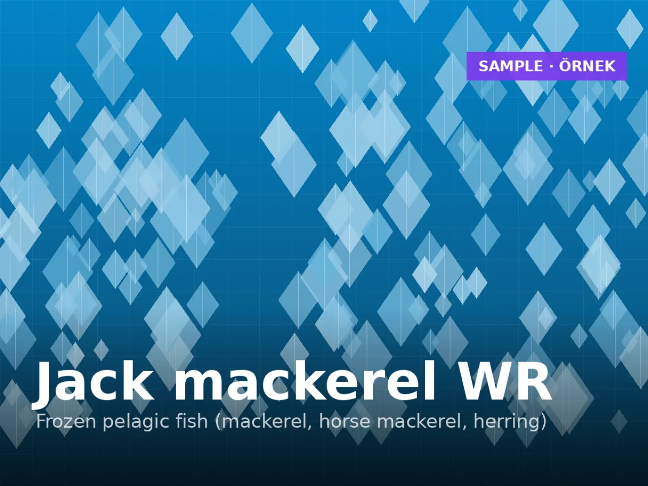 Frozen jack mackerel, whole round 300–500 g
