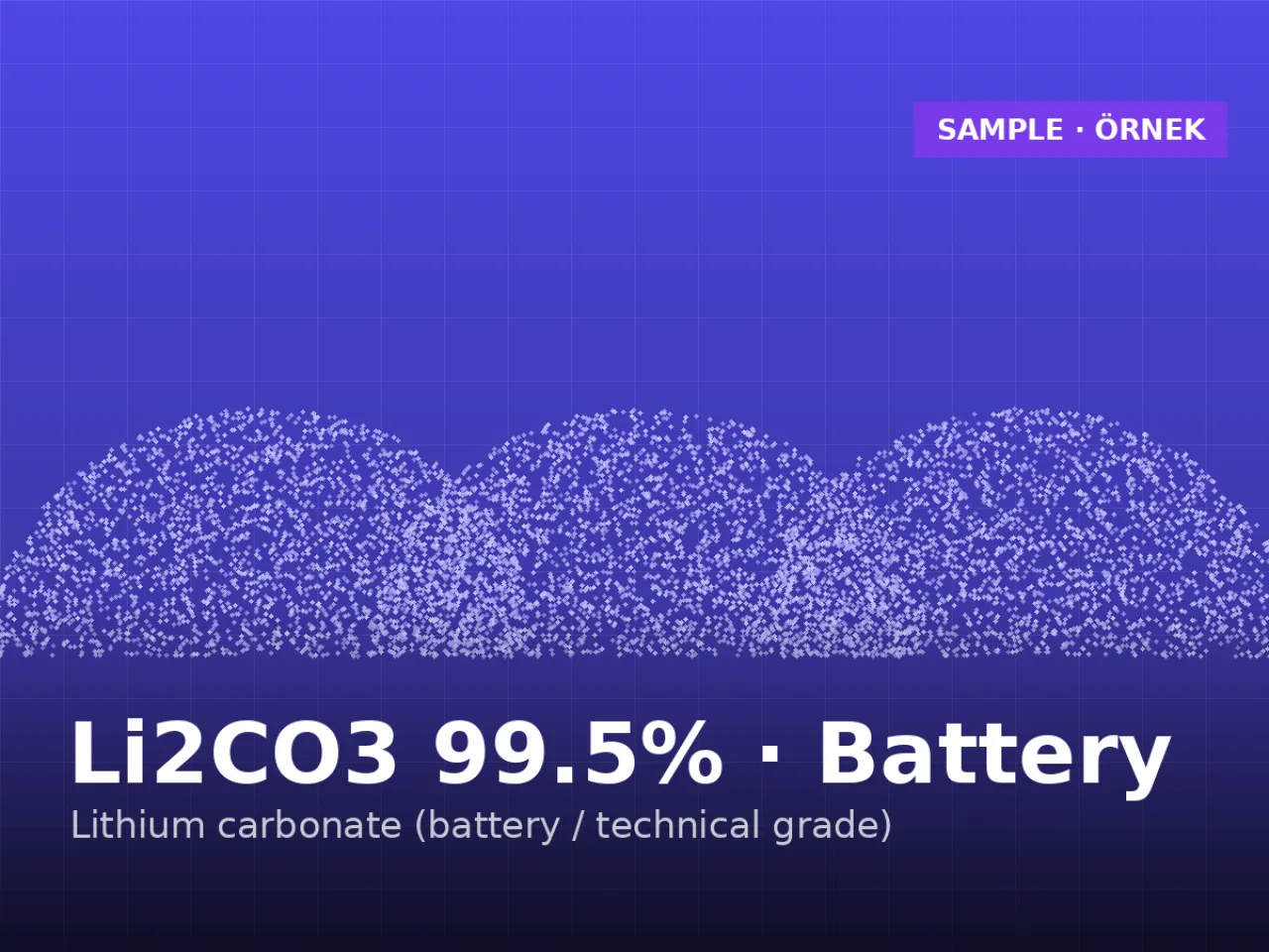 Lithium carbonate 99.5% — battery grade