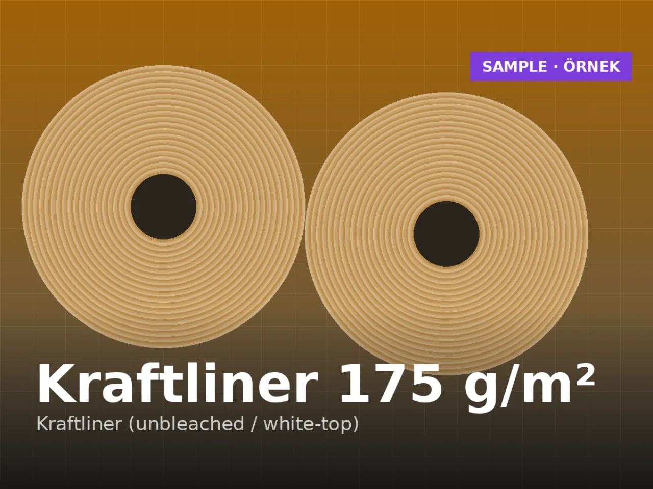 Brown kraftliner 175 g/m² — reels