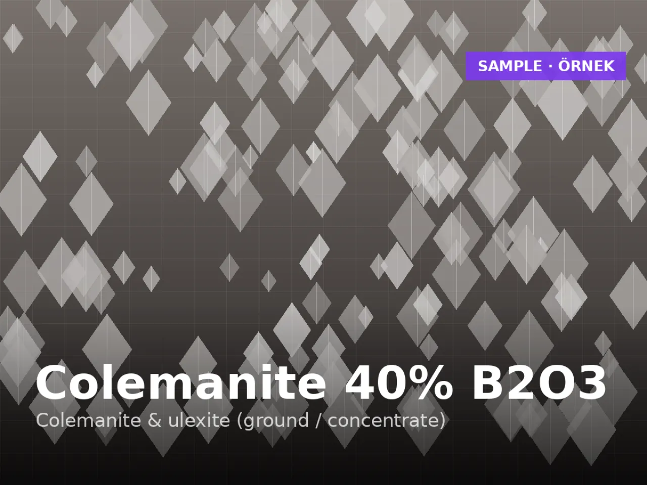 Kolemanit %40 B₂O₃ — öğütülmüş