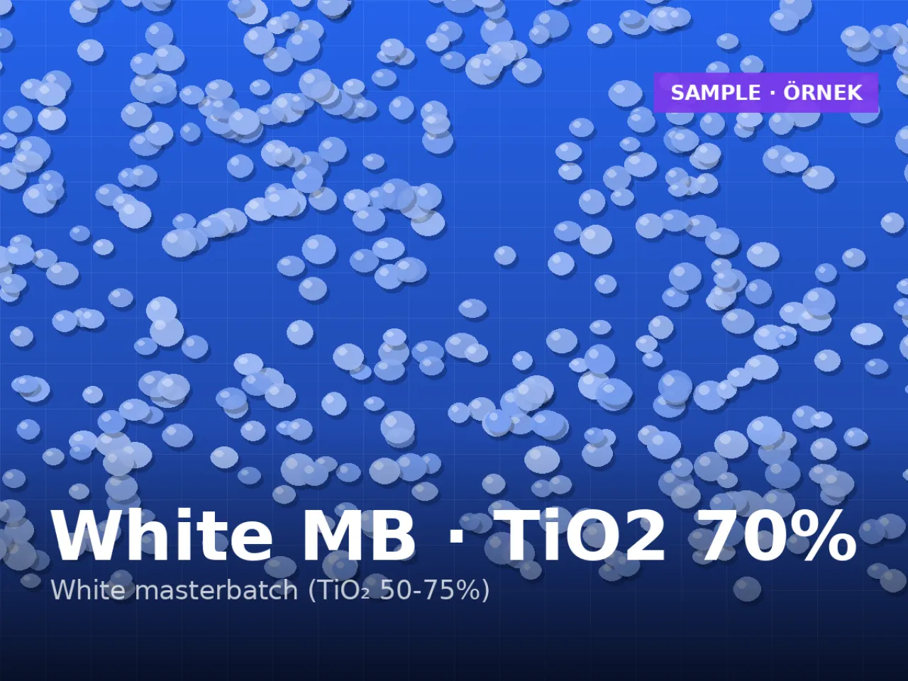 Beyaz masterbatch, %70 rutil TiO₂ — film ve enjeksiyon