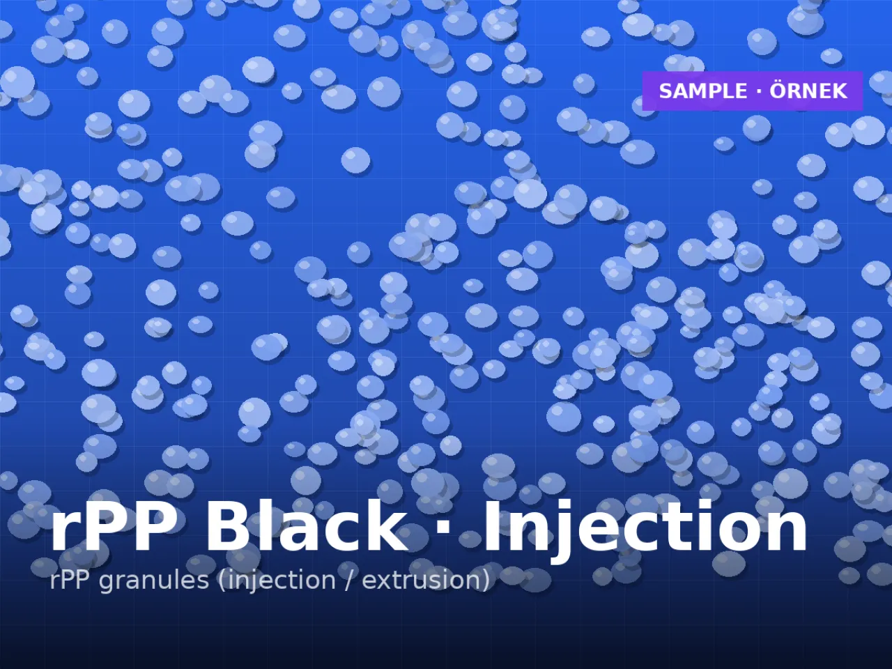 Recycled PP granules, black — injection grade